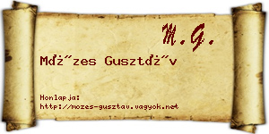 Mózes Gusztáv névjegykártya