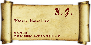 Mózes Gusztáv névjegykártya