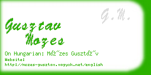 gusztav mozes business card